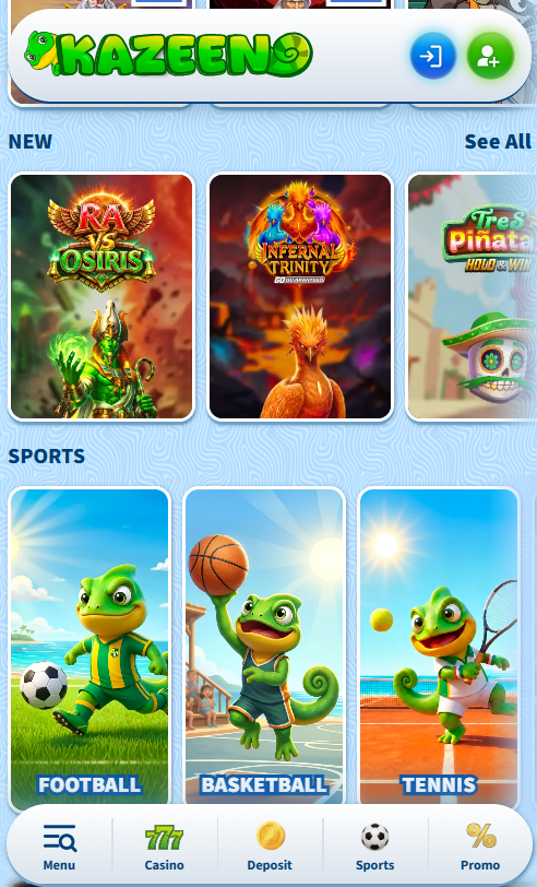 Kazeeno Casino mobile